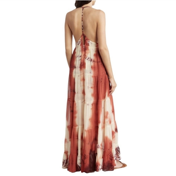 8. NWOT RAGA RAVI MAXI HALTER DRESS - Picture 2 of 6